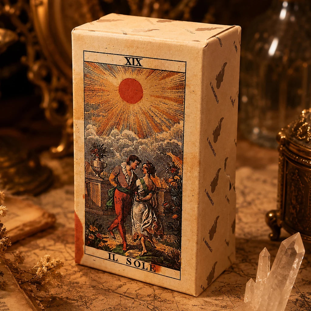 78 Pcs Double-embossed Cards 12*6cm Tarot Soprafino 1830 Vintage Italian Tarot Deck in Rigid Box, Historical Reproduction