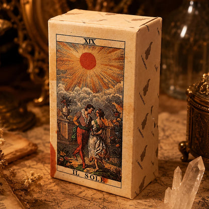 78 Pcs Double-embossed Cards 12*6cm Tarot Soprafino 1830 Vintage Italian Tarot Deck in Rigid Box, Historical Reproduction
