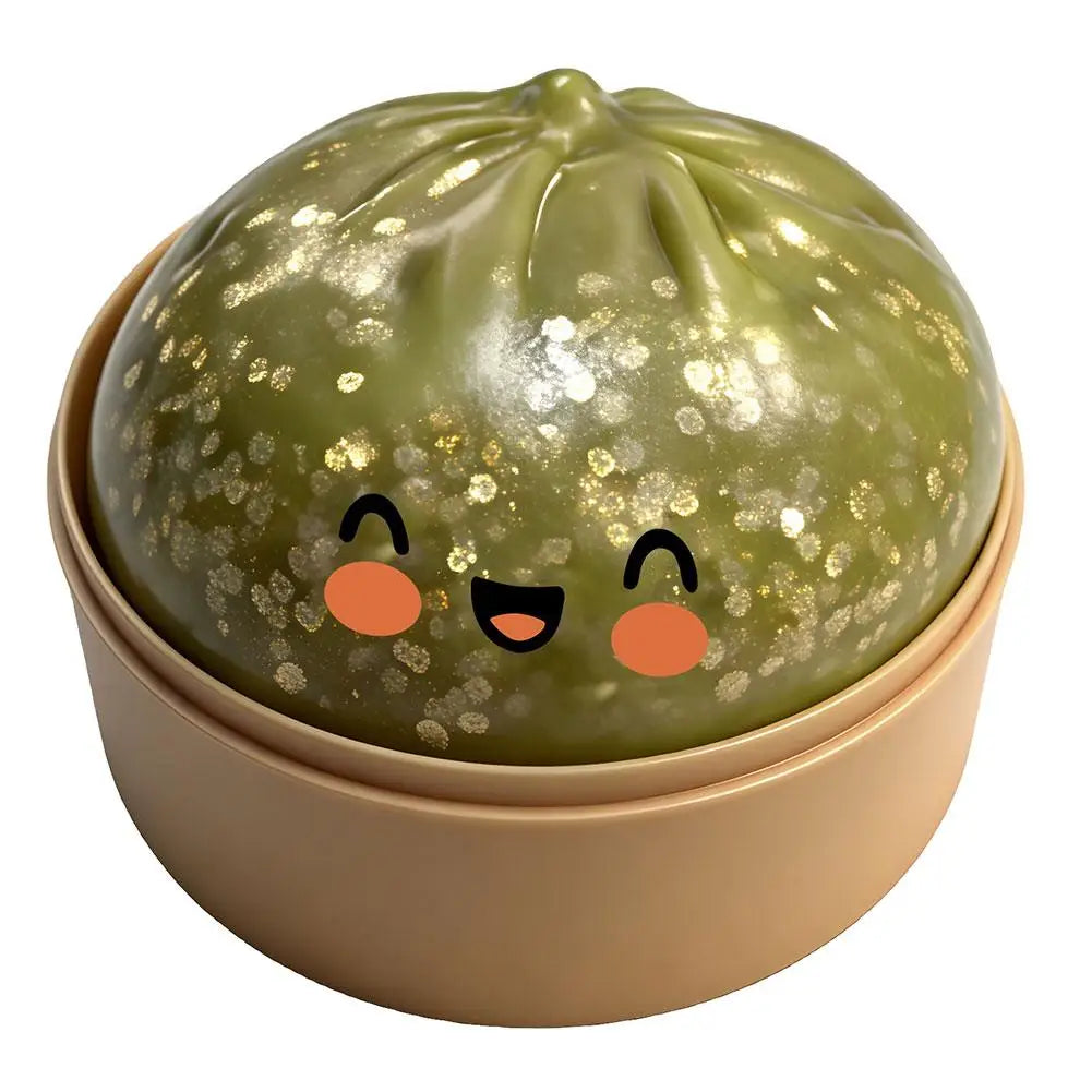 Giant Squishies Dumpling Bun Toy, Slow Rising Glitter Dumpling Stress Ball, Stress Relief Fidget Toy for Home Office Travel
