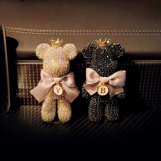 Creative Crown Diamond Cute Bear Car Fragrance Perfume Clip Air Outlet Aroma Air Fresher Decoration Accessories Aromatherapy