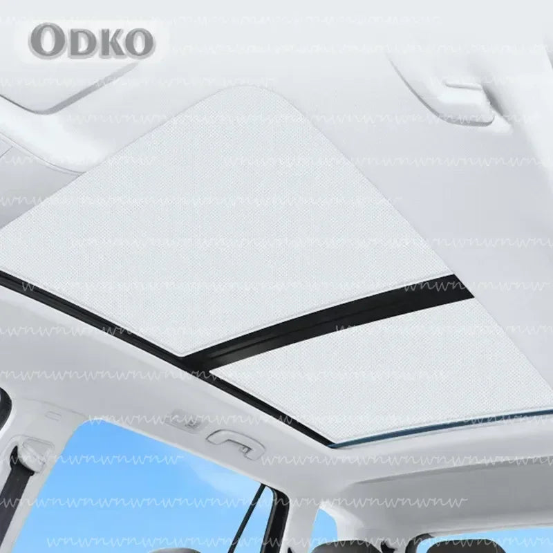 Roof Sunshade Fit For Audi Q4 e-tron 2021-2023 2024 Car Electrostatic Adsorption Sunroof Sunshade Skylight Blind Shading Sticker