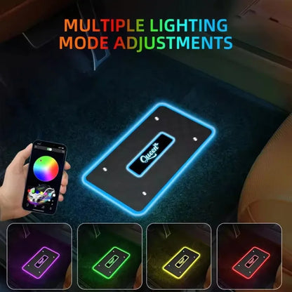 2/4 in 1 Car Floor Mat Ambient Light RGB LED Light App Control Customizable Interior Decorative Atmosphere Lamp Auto Accessories