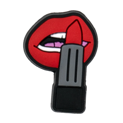 1/25PCS Red Romance & Glam Theme Shoe Charms Set DIY Decorative Pins Lips Heart Lipstick Clogs Accessories for Women Men Gifts