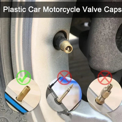 4-1000Pcs Car Tire Valve Caps High Quality Truck Motorcycle MTB Road Bicycle Tyre Rim Valve Stem Plastic Covers Car Accessories