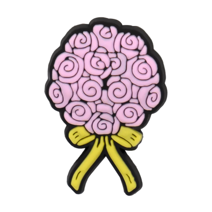 1/50PCS Pink Style Alphabet Women Shoe Charms Accessories Pins for Clog Fashion Women Shoe Buckle Decorations Tote Bag Pendant