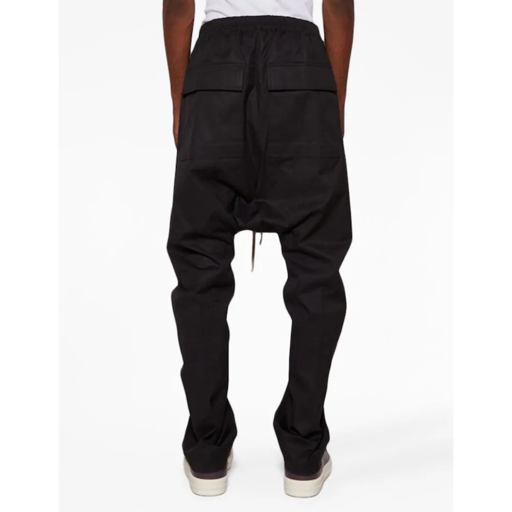 High Street RO Style Cotton Pants Harun Hard Cotton Pants Men's Hanging Crotch Straight Leg Pants Non Elastic Fashion Dark Style