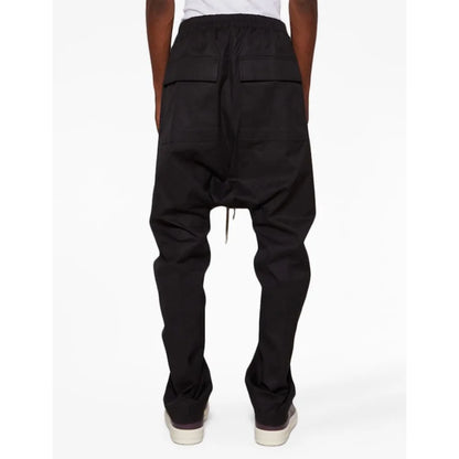 High Street RO Style Cotton Pants Harun Hard Cotton Pants Men's Hanging Crotch Straight Leg Pants Non Elastic Fashion Dark Style