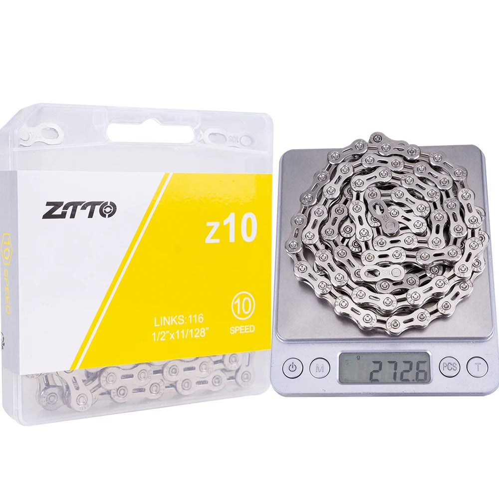ZTTO MTB Road 10 Speed Bike Chain Silver Gold Rainbow SL SLR 10s Bicycle Power Lock High Quality 116 Links 10v Current