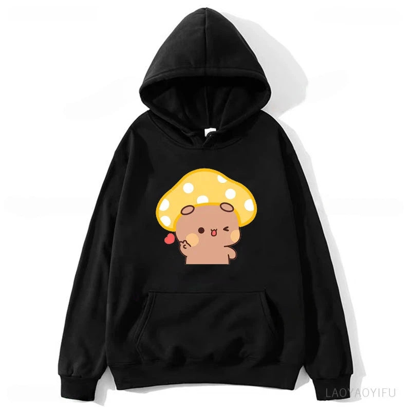 Couple Hoodies Bubu Dudu hoodie Sweatshirt Cartoon Kawaii Print Pullover Harajuku Men Women Sudaderas warm fleece hooded