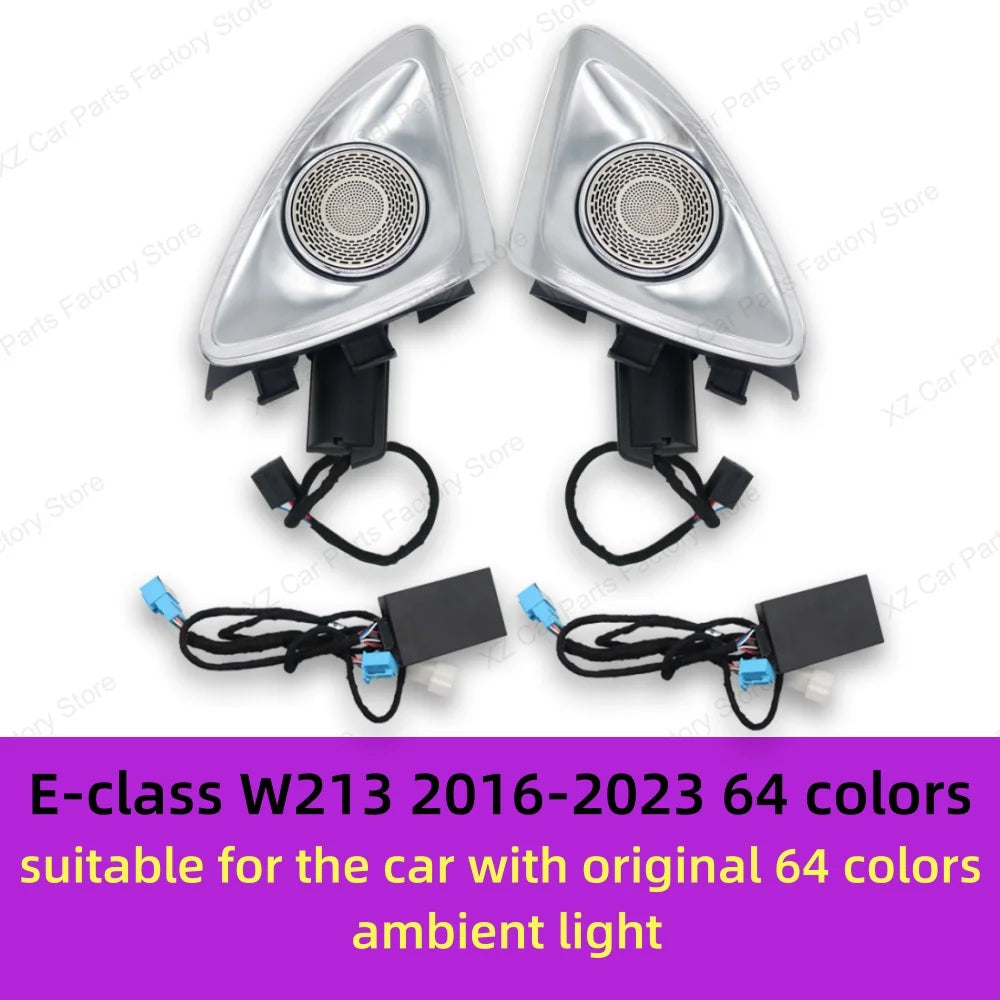 For Mercedes-benz 4d Rotating Tweeter C Glc E S-class W213 W205 W222 W223 X253 Rgb Led Luminous Car Speaker Horn Refit