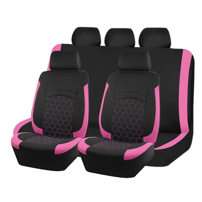 AUTOKING Football Embroidery Car Seat Covers Polyester Fabric Honeycomb Seat Covers Universal Fit Most Car Suv Truck