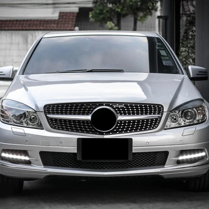 XVIP Front Bumper Grille Hood Grille For Mercedes Benz C W204 C43 2008-2014 C180 C200 C250 C300 AMG GTR Diamond Style Grille
