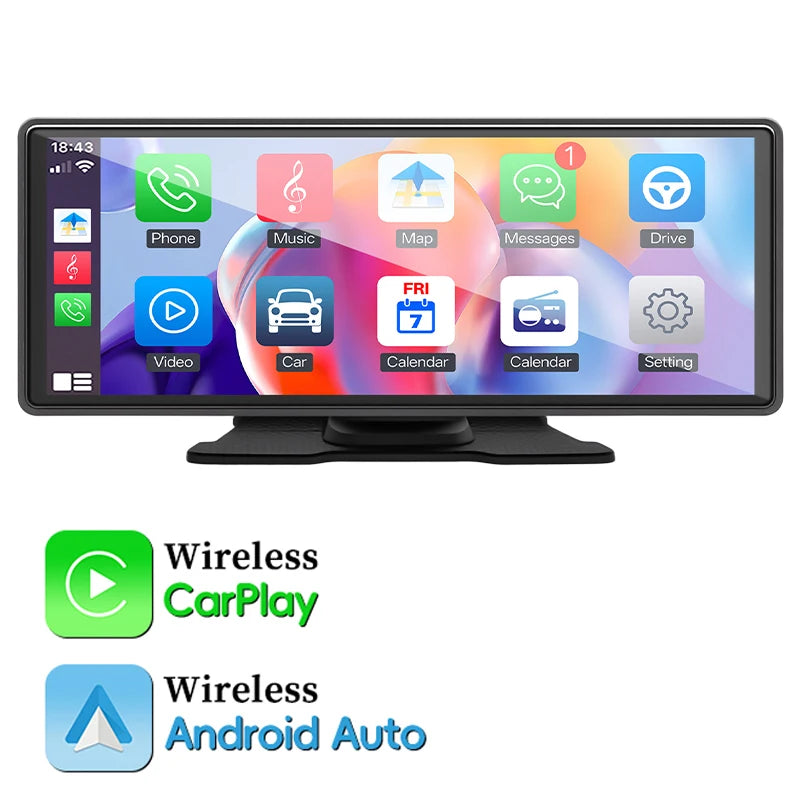 Hippcron 7/9/10.26" Car Mirror Radio Multimedia Video Portable Player Wireless CarPlay And Android Auto IPS Touch Screen Mirror