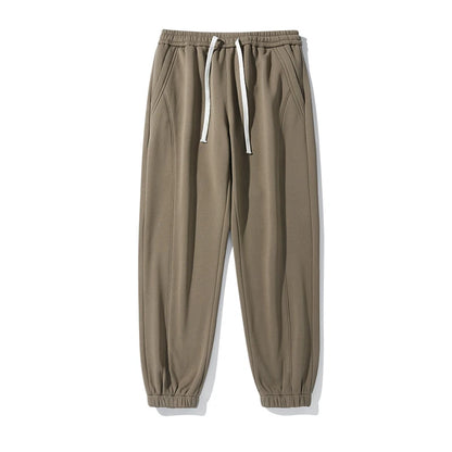 DUKEEN 500G Heavyweight Fleece Men's Sweatpants Winter New Thick Warm Sports Casual Knit Joggers Men's Clothing
