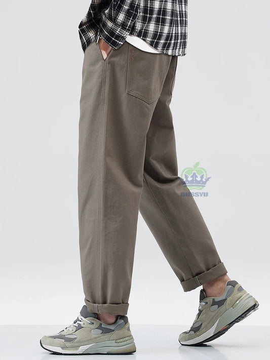High Quality Autumn Winter 100% Cotton Cargo Pants Men Thick Work Overalls Straight Joggers INS Y2K Casual Trousers Male Brand