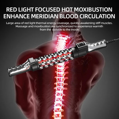 New 36W Relaxed Red Light Heated Massage Device Roll Massager 360° Rotating Inner Ball Roller for Whole Body Anti Cellulite