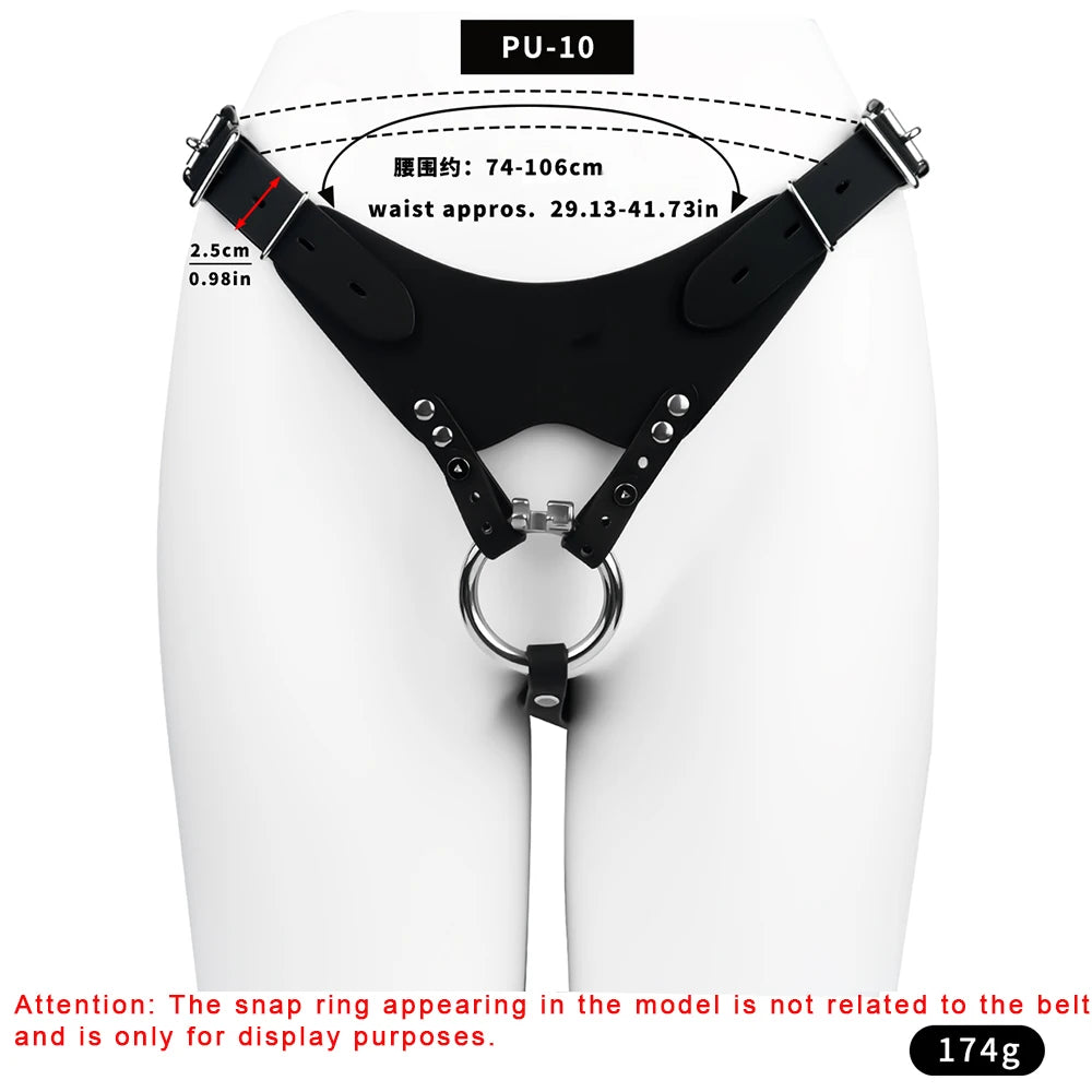 LEZEE Sissy Chastity Belt Harness For Male Chastity Cage Auxiliary Lock Belts Penis Bondage Band Underwear BDSM Sex Toys For Men