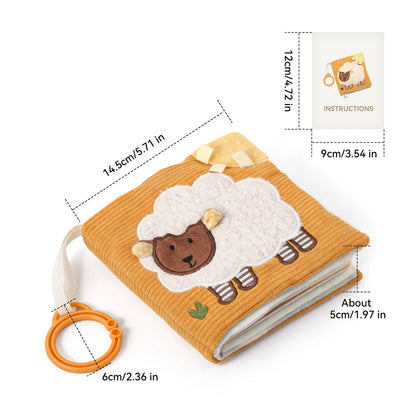 Soft Baby Sensory Toy Cloth Book Tissue Box Security Blanket Plush Cube Crinkle Sounds Mirror Fine Motor Skills 9 Styles Toys