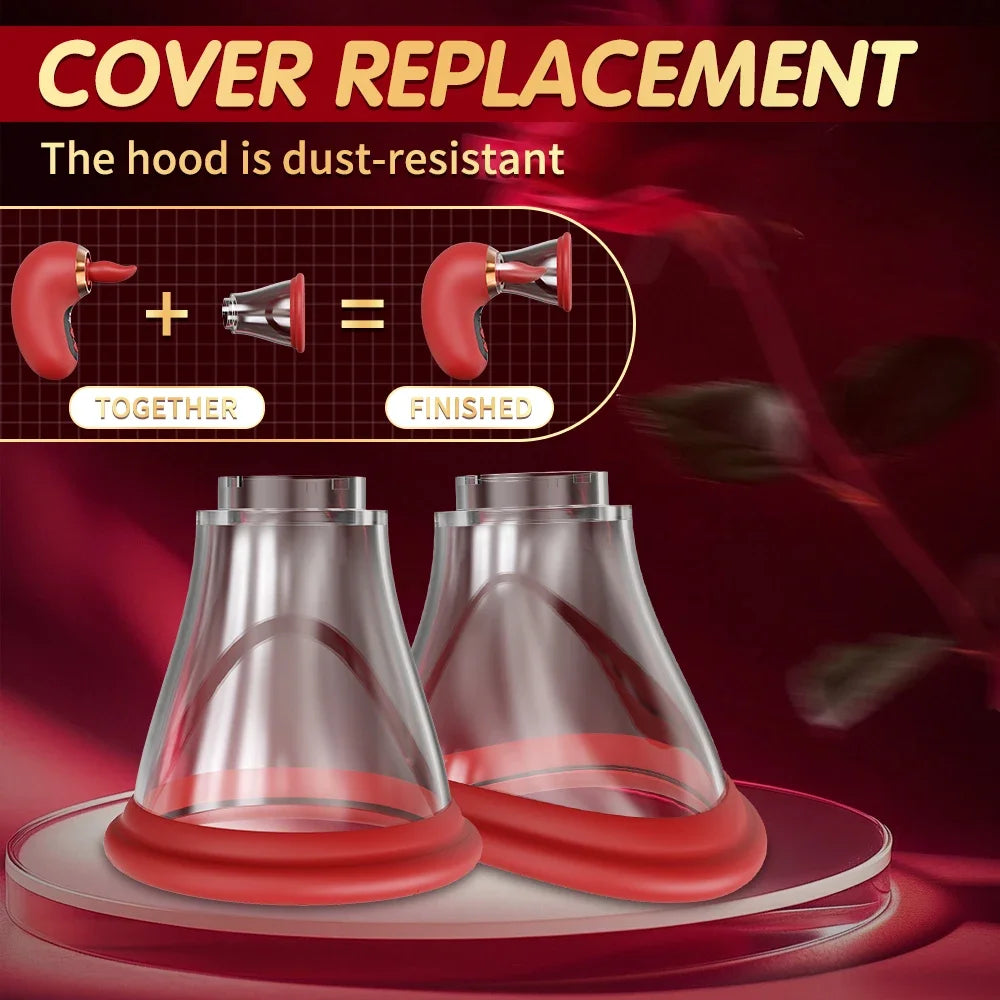 Tongue Licking Vacuum Sucking Vibrator for Women Clit Sucker Nipples Breast Massager Removable Cup Female Masturbation Sex Toy