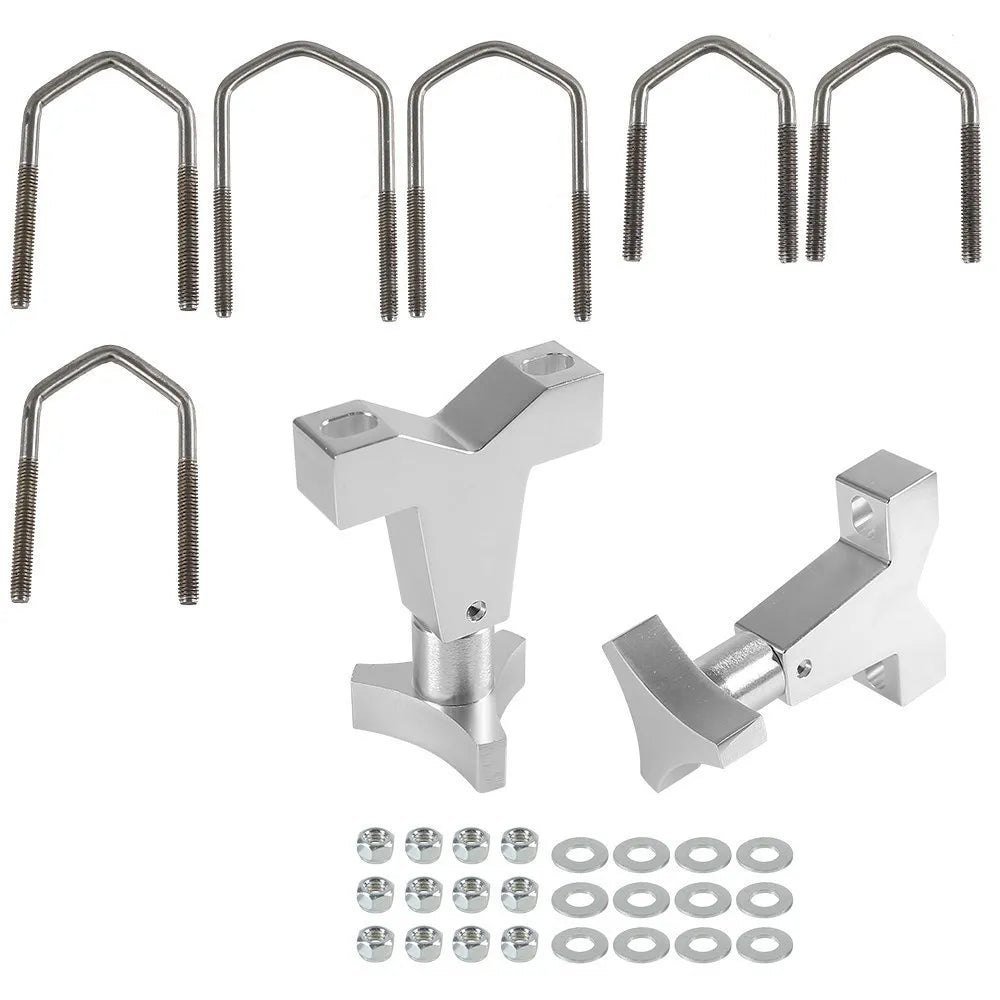 Universal 2Pcs High Lift Mount 1"-2.5" For Front Tube Adjustable Jack Tube Mount Bracket For Jeep Wrangler JK TJ Roof Rack Front