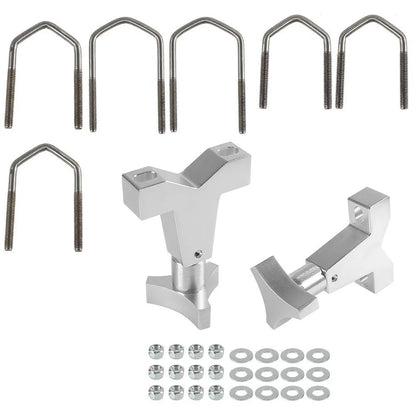 Universal 2Pcs High Lift Mount 1"-2.5" For Front Tube Adjustable Jack Tube Mount Bracket For Jeep Wrangler JK TJ Roof Rack Front