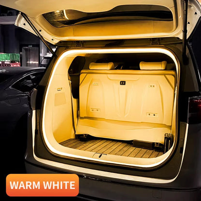 2/4M Car High Brightness Trunk Lighting Ambient Light Interior Decoration LED Wiring Free Automatic Sensing Tailgate Light Strip