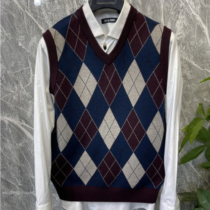 Unisex, New Autumn and Winter Warm Vest, Men's Stylish Slim-fit V-neck Sweater.stretch ，S-3XL Student Sweater
