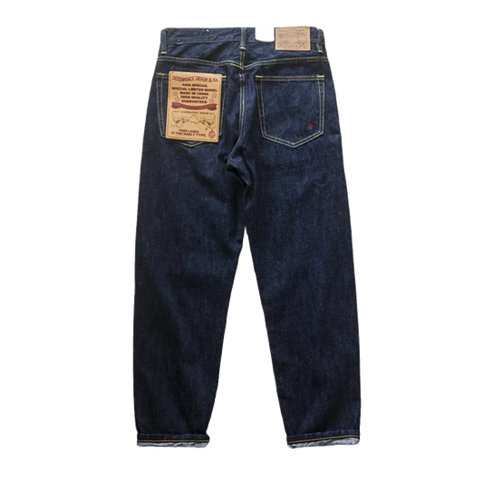 Japanese Vintage Denim Jeans with Sanding Featuring Red Stitching and Original Color for Autumn with Embroidery Jeans