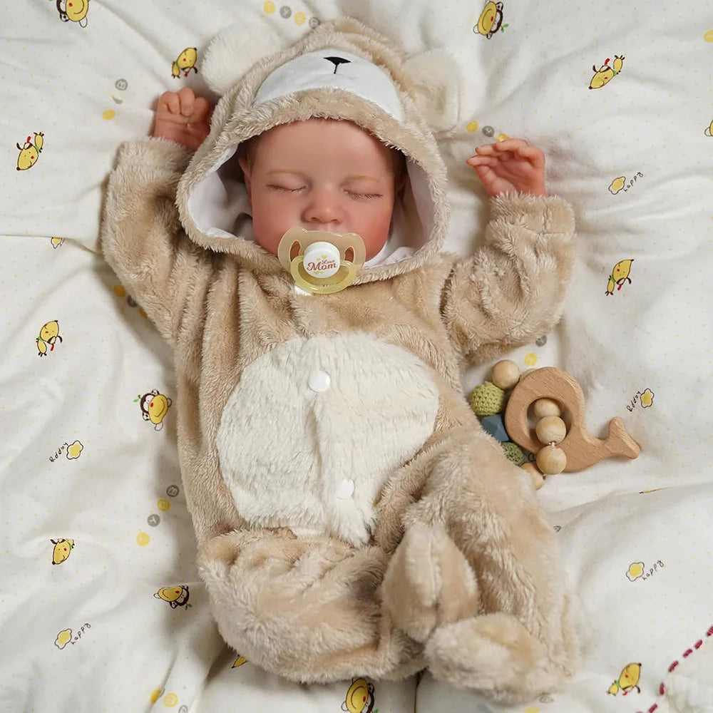 48cm Reborn Baby Dolls Realistic Full Body Silicone Vinyl Alive Sleeping Doll Like Real Already Lifelike Painted Toddler Toys