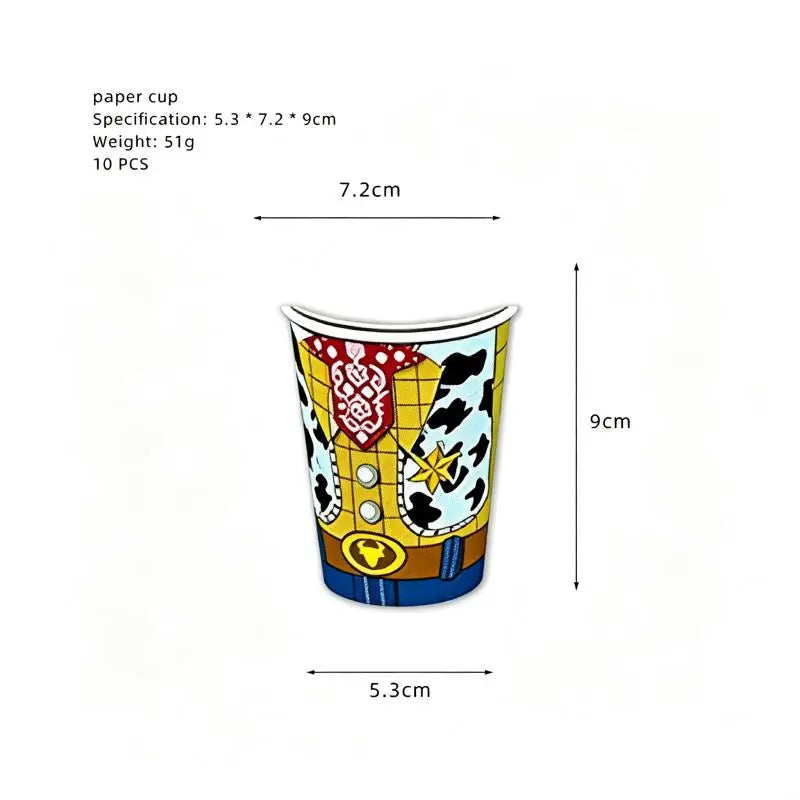 Toy Stories Theme Birthday Party DIY Decoration Toy Inspire Backdrop Hot Anime Cartoon Paper Plate Cup Birthday Party Supplies
