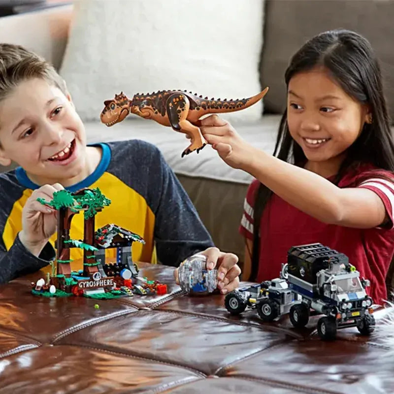 Brands Brick Sets Series Building Blocks Carnotaurus sastrei‌‌ Gyrosphere Escape Dinosaur 75929 World Park Toys Kids Gift
