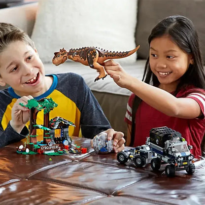Brands Brick Sets Series Building Blocks Carnotaurus sastrei‌‌ Gyrosphere Escape Dinosaur 75929 World Park Toys Kids Gift