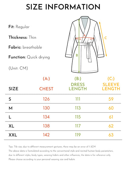 2025 Men's Robes Autumn Winter Men Pajamas Bathrobe Long Sleeve Soft Comfy Casual Lace Up Shower Robe Mid Length Male Loungewear