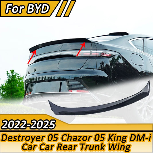 Car Rear Trunk Wing For BYD Destroyer 05 Chazor 05 King DM-i 2022-2025 Spoiler Plate Fixed Wind Tail Wing Decoration Accessories