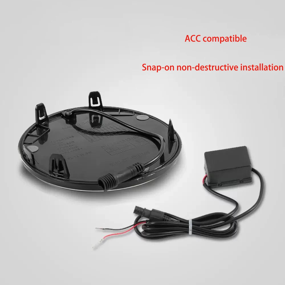 Front Grille Light emblem Cover with Front Auxiliary Light Badge Accessory for Golf MK8/polo/CC/Broa/passat/Sagitar/Virtus