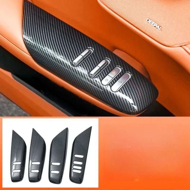 Car Window Control Button Cover Window Switch Panel Trim Sticker  Interior Accessories 2023 2024 2025 for LHD for Deepal S07 S7
