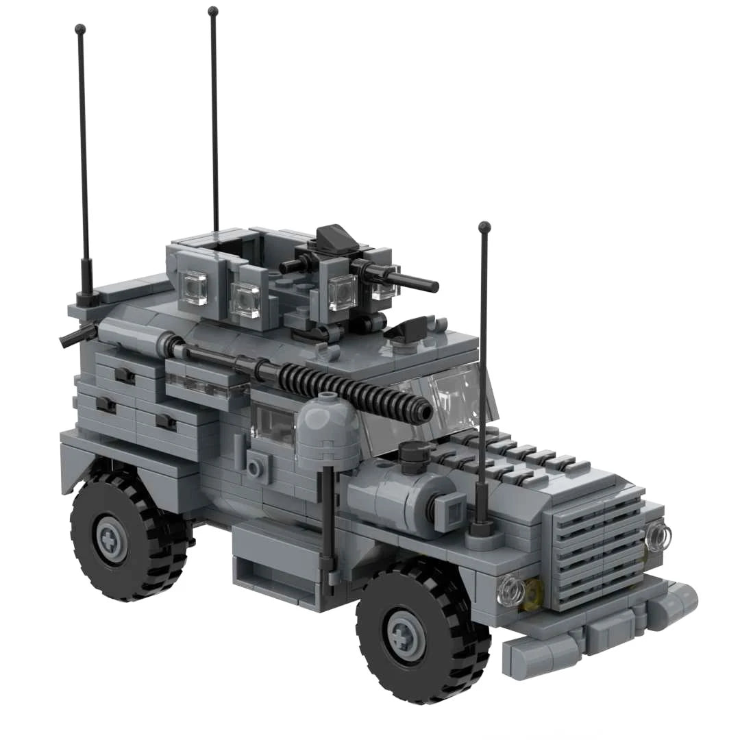 Modern Military MRAP Armored Vehicle Cougar Oshkosh M-ATV Kozak Building Blocks Set Car Tactical Off-Road For Collection 4x4 6x6