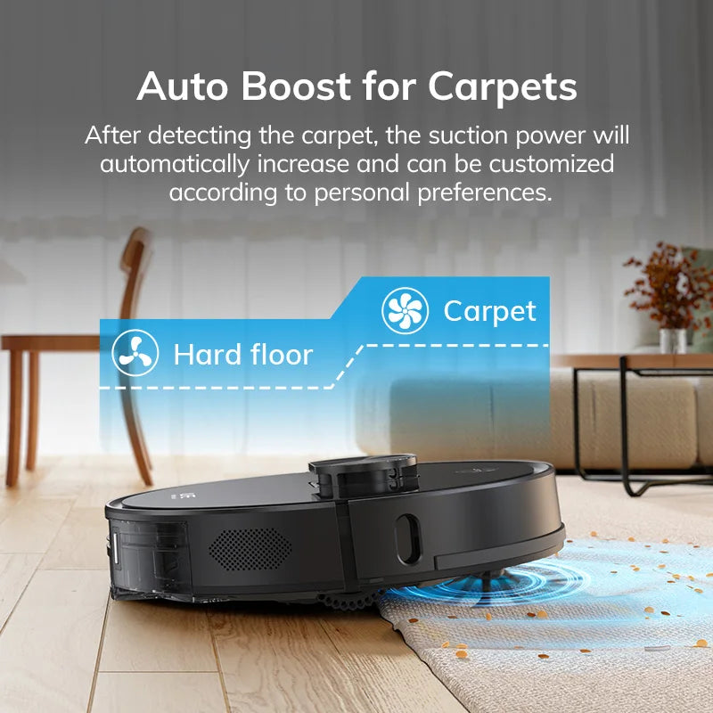 ILIFE T20s Ultra Robot Vacuum Cleaner with Self-Emptying Station, 10000Pa Suction, 4600mAh Battery, 300 Min Max Runtime