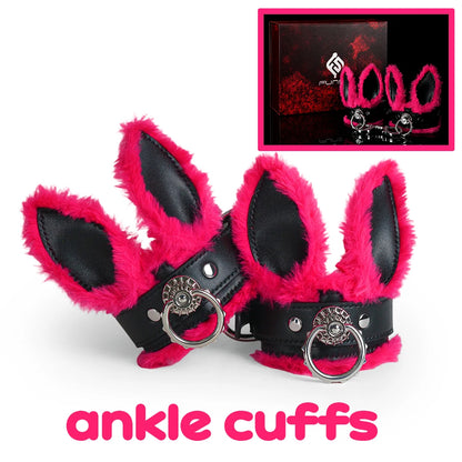 NNSX Microfiber Leather BDSM Paddle/Fluffy Handcuffs/Collar Bondage Sex games Erotic Toys Sex Toy for Men Women Couples