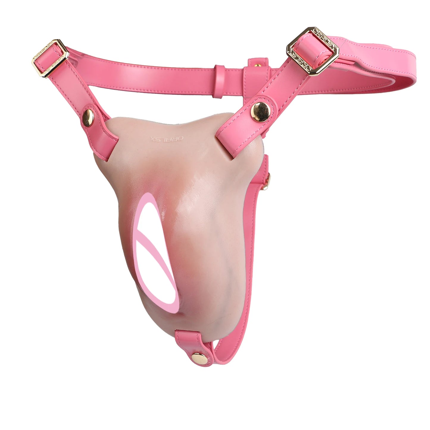 ANOSX Multi-functional Vagina Pad Silicone Chastity Cage Imitation Clitoral Pants Penis Sleeve With Urethra Hole Sex Toy For Men