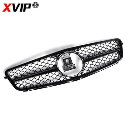 XVIP AMG Style Front Bumper Grille For Mercedes Benz C-Class W204 2008-2014 C180 C200 C350 S204 Glossy Black GTR Style Grille