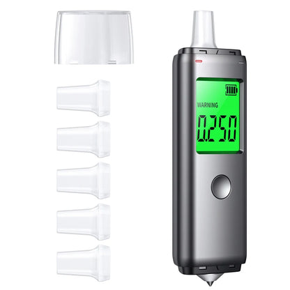 ZW Breathalyzer Rechargeable | Professional-Grade Accuracy | Portable Breath Alcohol Tester for Personal & Professional Use Pro
