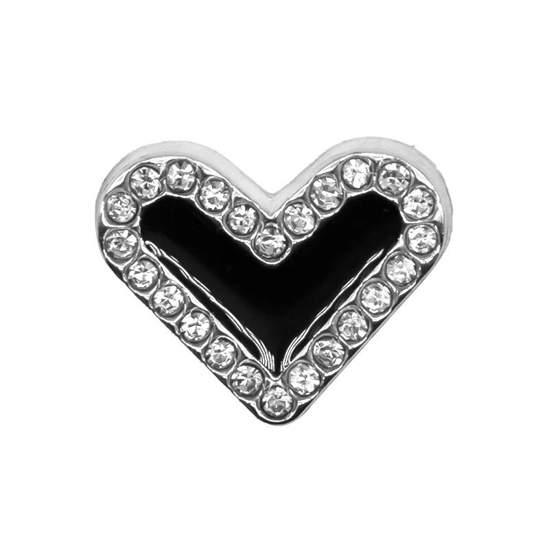 1PCS Black Fashion Acrylic Shoe Charms Accessories Pins for Women Men Clog Decorations Flowers Bow Bag Acrylic Shoe Buckles
