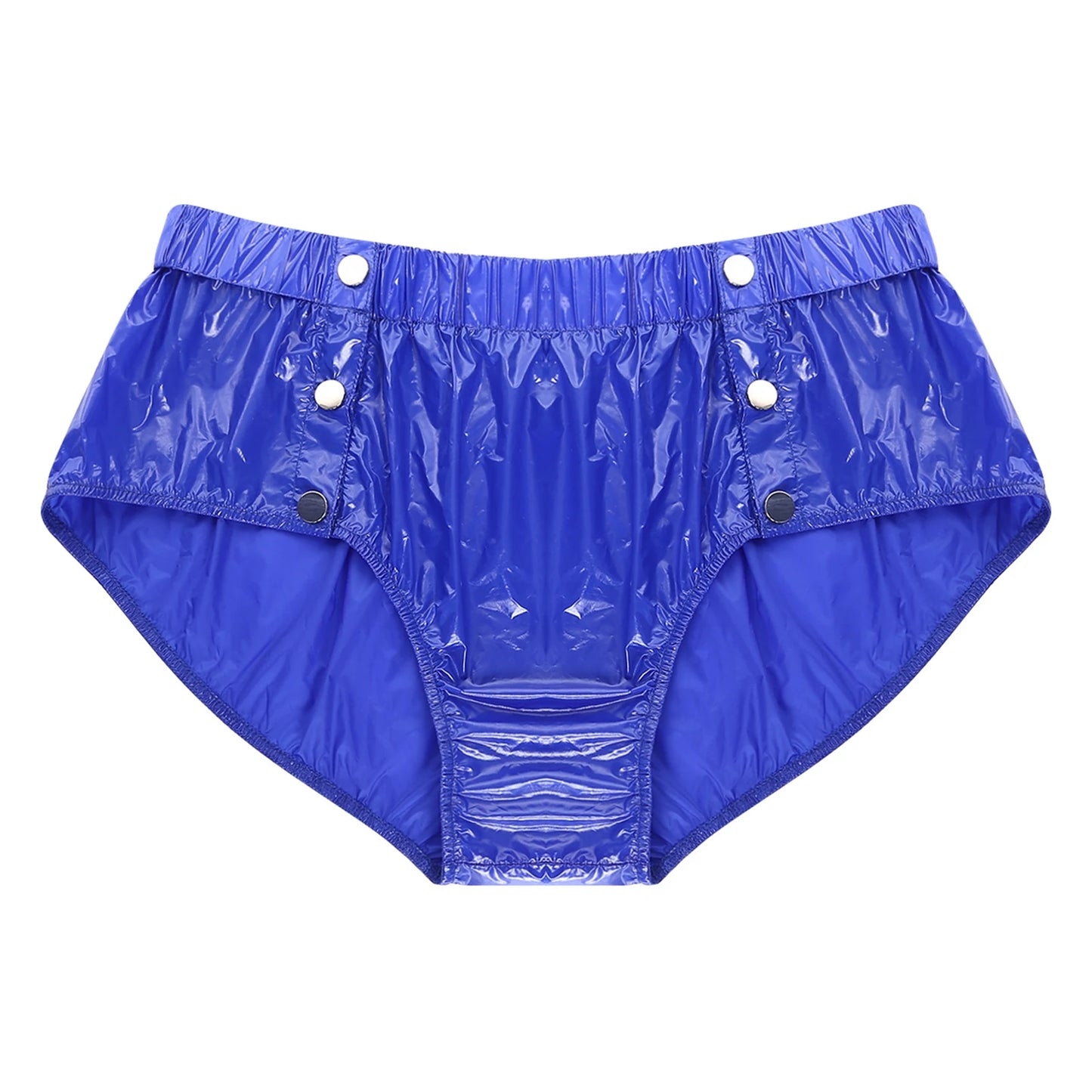 Mens Waterproof Incontinence Diaper Cover Solid Color Elastic Waistband Side Pressing Button Tear-away Washable Briefs Underwear