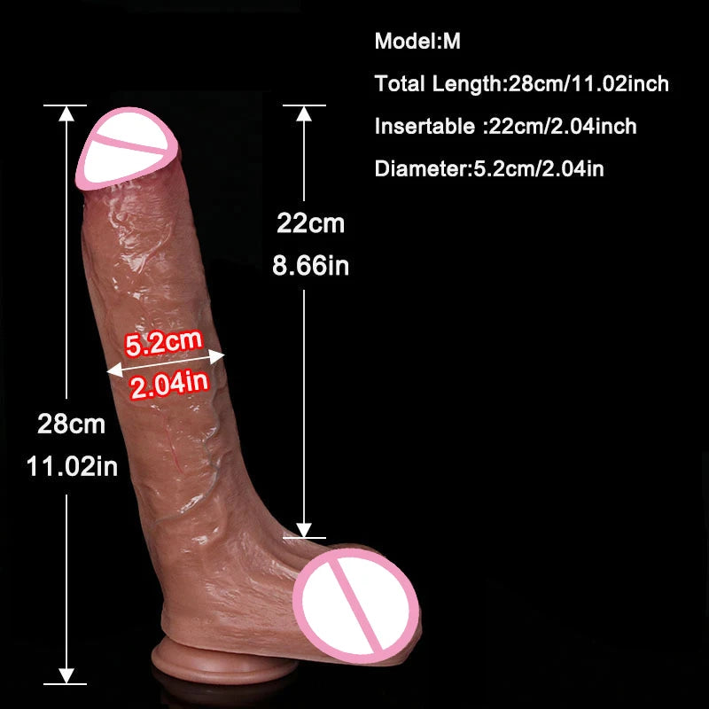 Realistic Soft Big Black Dildo Double Silicone Suction Cup Penis Female Vaginal Masturbation Cock Woman Man Anal Adult Sex Toy