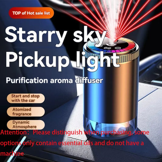 Smart Car Air Freshener & Perfume Diffuser - Rechargeable 5-Level Adjustable Starlight LED Car Gadgets