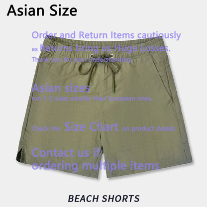 2026 Square Compass Rose Patch Italian Luxury Brand Style 3 Labels Shorts Men's Elastic Waist Drawstring 4 Inch Beach Shorts