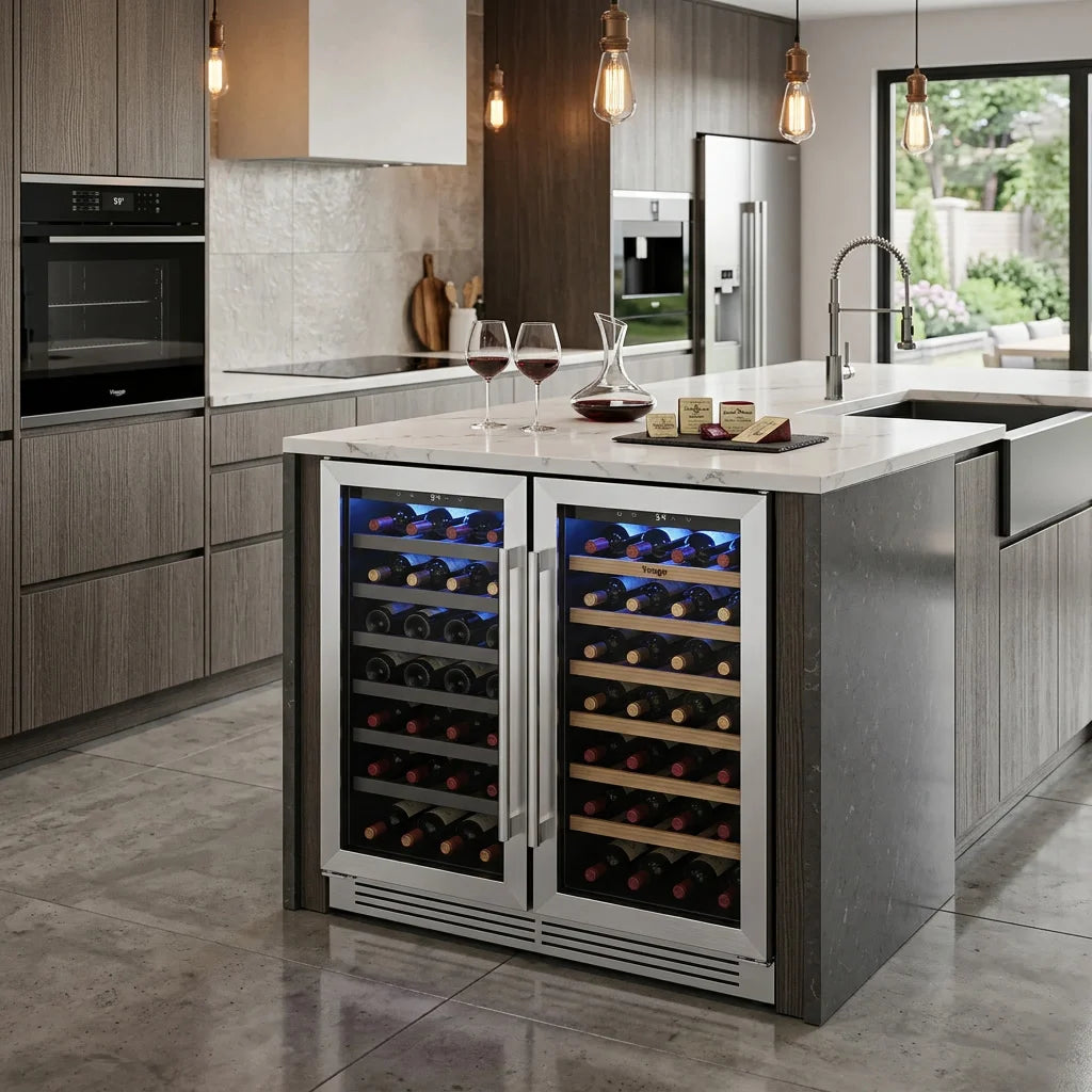 30 Inch Wine Cooler Refrigerator Stainless Steel Glass Door Embedded in The Wine Cabinet, built-in under Counter Beverage Wine Cooler