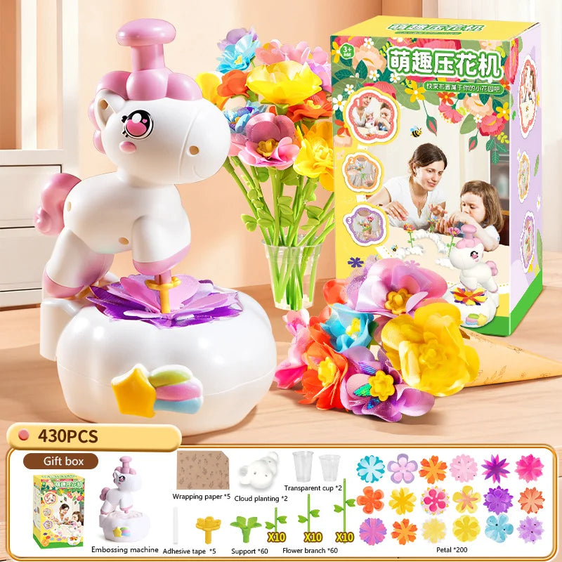 Girl Creative Flower Crafting Set Children's Work Supplies DIY Craft Education Manual Activities for 3 Years Kids Birthday Gifts