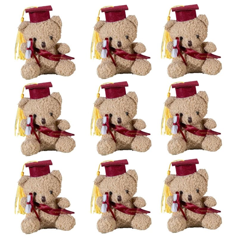 Mini Graduation Bears Bulk Small Graduation Stuffed Animals 4‘' Plush Bear with Diploma Class of 2026 Prom Party Decor Gifts